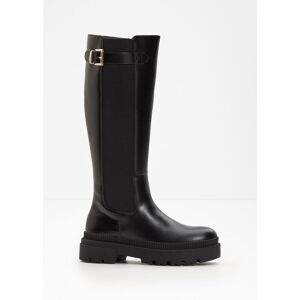 bonprix Gefütterter Plateau-Stiefel mit Stretch-Einsatzschwarz 40Damen bonprix Gefütterter Plateau-Stiefel mit Stretch-Einsatzschwarz 40Damen