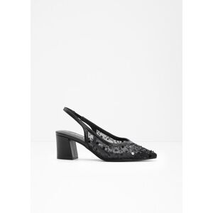 bonprix Slingpumps mit Paillettenschwarz 36Damen bonprix Slingpumps mit Paillettenschwarz 36Damen