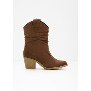 bonprix Cowboy-Boots mit Raffungbraun 40Damen bonprix Cowboy-Boots mit Raffungbraun 40Damen