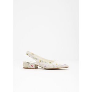 bonprix Slingpumps mit flachem Absatzweiß 38Damen bonprix Slingpumps mit flachem Absatzweiß 38Damen