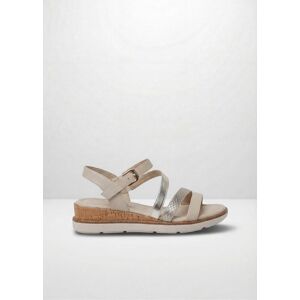bonprix Tamaris Keilsandaletten in Metallic-Optikbeige 39Damen bonprix Tamaris Keilsandaletten in Metallic-Optikbeige 39Damen