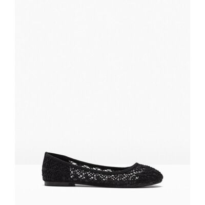 bonprix Ballerinas mit Spitzeschwarz 38Damen bonprix Ballerinas mit Spitzeschwarz 38Damen