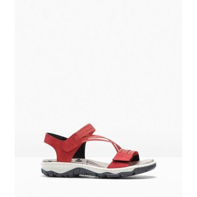 bonprix Rieker Komfort-Trekkingsandalen mit elastischen Riemenrot 42Damen bonprix Rieker Komfort-Trekkingsandalen mit elastischen Riemenrot 42Damen