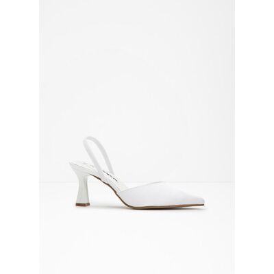 bonprix Slingpumps in Satin-Optikweiß 42Damen bonprix Slingpumps in Satin-Optikweiß 42Damen