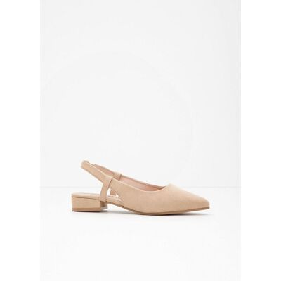 bonprix Slingpumps mit flachem Absatzbeige 38Damen bonprix Slingpumps mit flachem Absatzbeige 38Damen