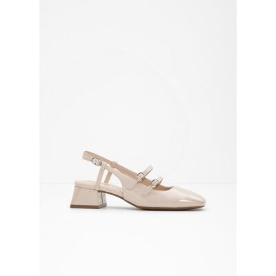 bonprix Slingpumps in Lack-Optikbeige 38Damen bonprix Slingpumps in Lack-Optikbeige 38Damen