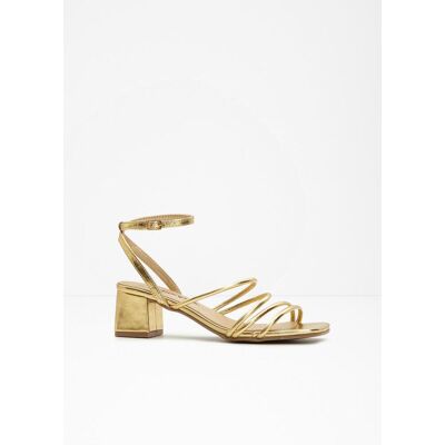 bonprix Riemchensandaletten in Metallic-Optikgold 38Damen bonprix Riemchensandaletten in Metallic-Optikgold 38Damen