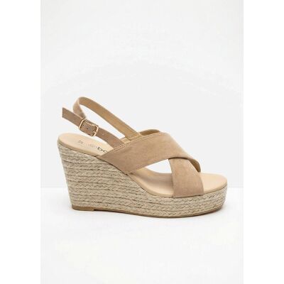 bonprix Keilsandaletten in Bast-Optikbeige 41Damen bonprix Keilsandaletten in Bast-Optikbeige 41Damen