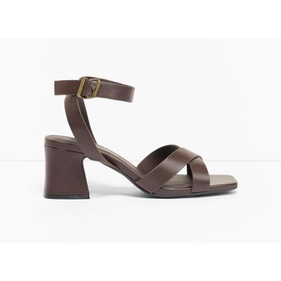 bonprix Sandaletten mit Blockabsatzbraun 40Damen bonprix Sandaletten mit Blockabsatzbraun 40Damen