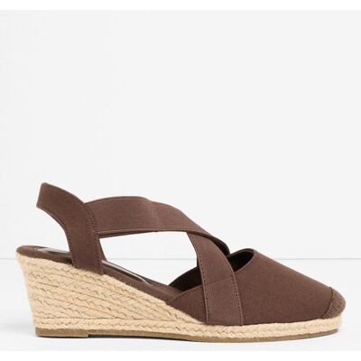 bonprix Keilsandaletten mit elastischen Riemenbraun 39Damen bonprix Keilsandaletten mit elastischen Riemenbraun 39Damen