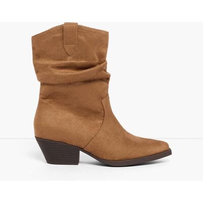 bonprix Cowboy-Boots mit Raffungbraun 40Damen bonprix Cowboy-Boots mit Raffungbraun 40Damen