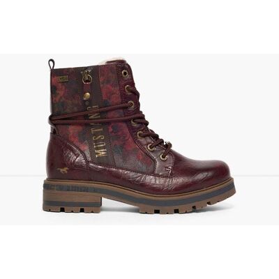bonprix Mustang Schnürboots mit Schnallenrot 42Damen bonprix Mustang Schnürboots mit Schnallenrot 42Damen