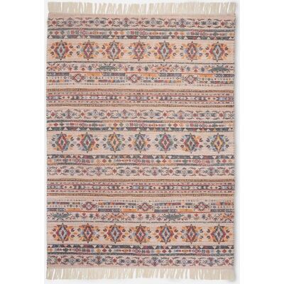 bonprix Kelim-Teppich mit Fransen in orientalischer Musterungbunt 2 (70/140 cm)false bonprix Kelim-Teppich mit Fransen in orientalischer Musterungbunt 2 (70/140 cm)false