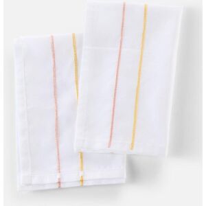 bonprix Stoffservietten mit gestickten Streifen (2er Pack)rosa false bonprix Stoffservietten mit gestickten Streifen (2er Pack)rosa false
