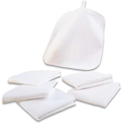 Bornino 6er-Pack Mullwaschlappen weiss Bornino 6er-Pack Mullwaschlappen weiss