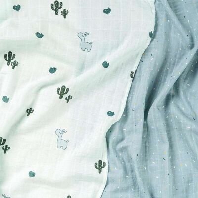 Done by Deer 2er-Pack Mullwindeln 65x65 cm blau Done by Deer 2er-Pack Mullwindeln 65x65 cm blau