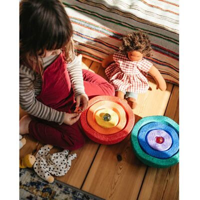 Stapelstein Rainbow Classic - Balancetrainer Set of 6 Stapelstein Rainbow Classic - Balancetrainer Set of 6