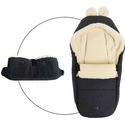 Kaiser Winterfußsack HOODY MAUS WOOL Bundle inkl. Handwärmer schwarz Kaiser Winterfußsack HOODY MAUS WOOL Bundle inkl. Handwärmer schwarz