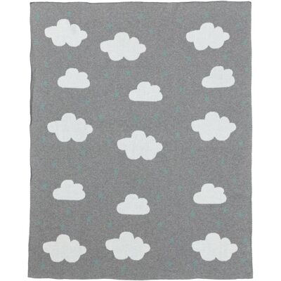 BORNINO HOME Babydecke Strick 80x100 cm grau BORNINO HOME Babydecke Strick 80x100 cm grau