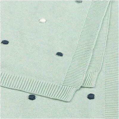 BORNINO HOME Babydecke Dots 80x100 cm gruen BORNINO HOME Babydecke Dots 80x100 cm gruen