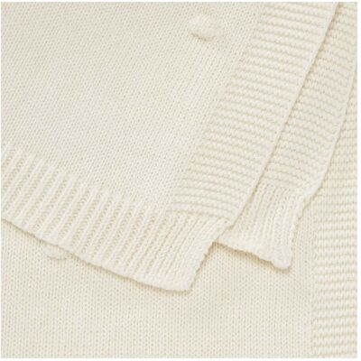 BORNINO HOME Babydecke Strick Dots 75x100 cm weiss BORNINO HOME Babydecke Strick Dots 75x100 cm weiss