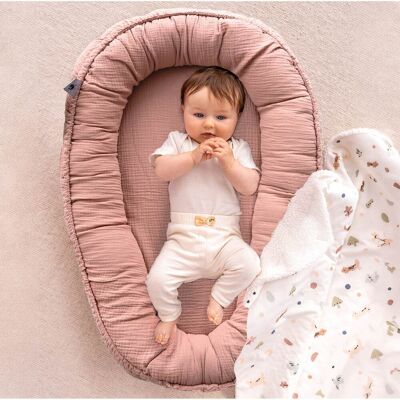 JULIUS ZÖLLNER NIDO Baby Nest - Dusty Rose - Baumwolle Musselin, Made in Germany JULIUS ZÖLLNER NIDO Baby Nest - Dusty Rose - Baumwolle Musselin, Made in Germany