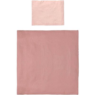 BORNINO HOME Wende-Bettwäsche Musselin 35x40/80x80 cm rosa BORNINO HOME Wende-Bettwäsche Musselin 35x40/80x80 cm rosa