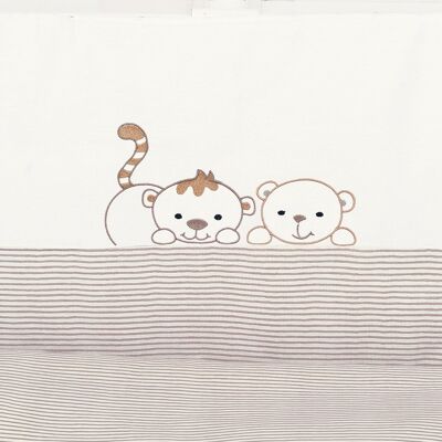 BORNINO HOME Bettwäscheset Wild Friends 4-teilig beige BORNINO HOME Bettwäscheset Wild Friends 4-teilig beige