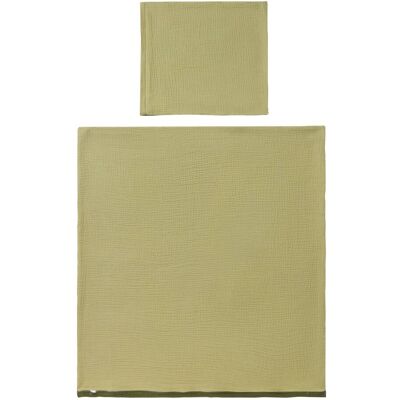 BORNINO HOME Wende-Bettwäsche Musselin 35x40/80x80 cm gruen BORNINO HOME Wende-Bettwäsche Musselin 35x40/80x80 cm gruen
