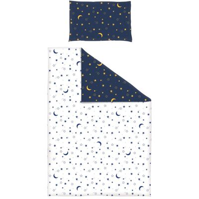 BORNINO HOME Bundle Betten-Set 2-teilig inkl. Bettwäsche Mond und Sterne 100x135 cm weiss BORNINO HOME Bundle Betten-Set 2-teilig inkl. Bettwäsche Mond und Sterne 100x135 cm weiss