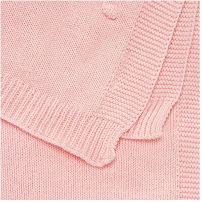 BORNINO HOME Babydecke Strick Dots 75x100 cm rosa BORNINO HOME Babydecke Strick Dots 75x100 cm rosa