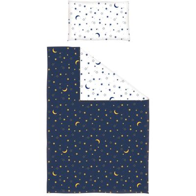 BORNINO HOME Bettwäsche Mond und Sterne 40x60 / 100x135 cm weiss BORNINO HOME Bettwäsche Mond und Sterne 40x60 / 100x135 cm weiss