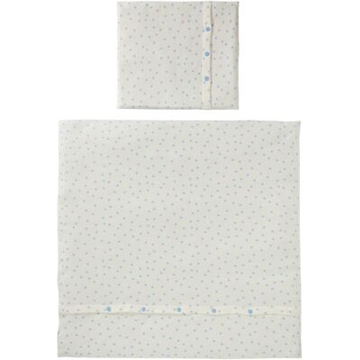 BORNINO HOME Wende-Bettwäsche Regenbogen 35x40 / 80x80 cm blau BORNINO HOME Wende-Bettwäsche Regenbogen 35x40 / 80x80 cm blau