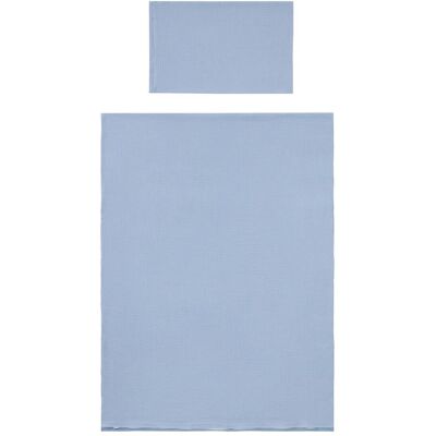 BORNINO HOME Wende-Bettwäsche Musselin 40x60/100x135 cm blau BORNINO HOME Wende-Bettwäsche Musselin 40x60/100x135 cm blau