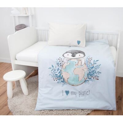 Baby Best Renforcé Wende-Bettwäsche 40x60 / 100x135 cm blau Baby Best Renforcé Wende-Bettwäsche 40x60 / 100x135 cm blau