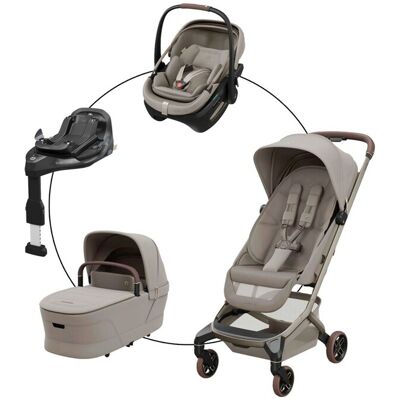 Maxi-Cosi Premium Kombikinderwagen Fame Cabin Travel-Set inkl. Babyschale Coral Slide Pro und Isofix-Basis Familyfix Slide Pro sapphire sand beige Maxi-Cosi Premium Kombikinderwagen Fame Cabin Travel-Set inkl. Babyschale Coral Slide Pro und Isofix-Basis Familyfix Slide Pro sapphire sand beige