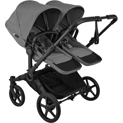 Bugaboo Geschwisterwagen Double moon grey grau Bugaboo Geschwisterwagen Double moon grey grau