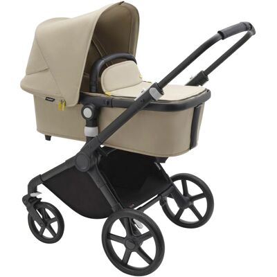 Bugaboo Kombikinderwagen Trio-Set inkl. Fußsack und Getränkehalter schwarz beige Bugaboo Kombikinderwagen Trio-Set inkl. Fußsack und Getränkehalter schwarz beige
