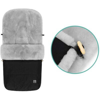 babycab Winterfußsack Lammfell Lille Alpina schwarz babycab Winterfußsack Lammfell Lille Alpina schwarz
