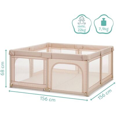 fillikid Laufgitter Malta mit Boden 150x150 cm beige fillikid Laufgitter Malta mit Boden 150x150 cm beige