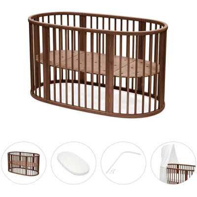 Stokke Bundle Sleepi V3 inkl. Matratze und Spannbetttuch, Himmelstange und Himmel braun Stokke Bundle Sleepi V3 inkl. Matratze und Spannbetttuch, Himmelstange und Himmel braun