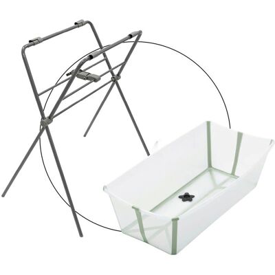 Stokke Badewanne inkl. Badewannenständer gruen Stokke Badewanne inkl. Badewannenständer gruen