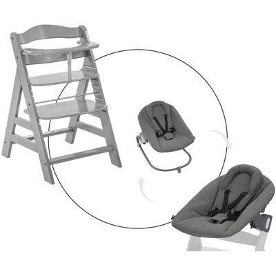 Hauck Bundle Hochstuhl Alpha+ inkl. Alpha Bouncer Premium grau Hauck Bundle Hochstuhl Alpha+ inkl. Alpha Bouncer Premium grau