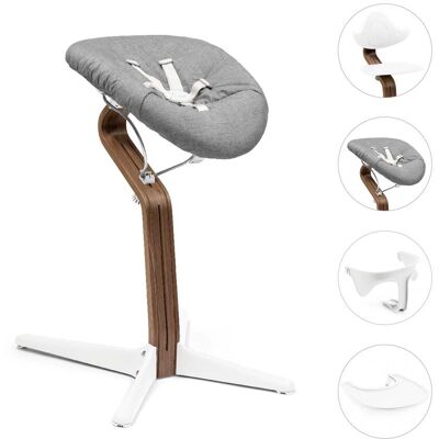 Stokke Bundle Hochstuhl Walnuss inkl. Newbornset, Babyset und Tray weiss Stokke Bundle Hochstuhl Walnuss inkl. Newbornset, Babyset und Tray weiss