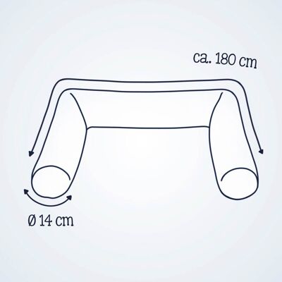 Julius Zöllner Bettschlange Nordic 180 cm grau Julius Zöllner Bettschlange Nordic 180 cm grau