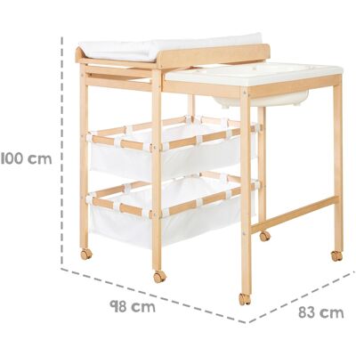 roba Bade- und Wickelkombination Baby Pool ausziehbar natur roba Bade- und Wickelkombination Baby Pool ausziehbar natur