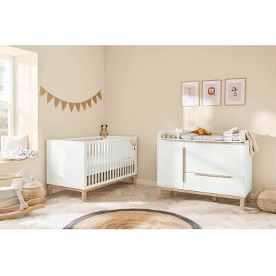 Pinolino Babybett Juna 140 x 70 cm weiss Pinolino Babybett Juna 140 x 70 cm weiss
