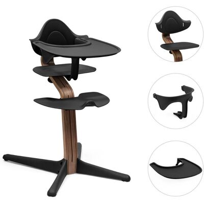 Stokke Bundle Hochstuhl Walnuss inkl. Babyset und Tray schwarz Stokke Bundle Hochstuhl Walnuss inkl. Babyset und Tray schwarz