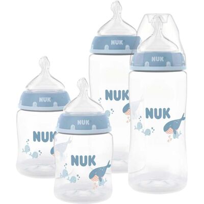NUK 4er-Set Babyflaschen First Choice, 150ml und 300ml hellblau NUK 4er-Set Babyflaschen First Choice, 150ml und 300ml hellblau