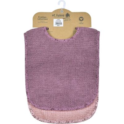 Wörner 2er-Pack Lätzchen mit Druckknopf 26x40 cm rosa Wörner 2er-Pack Lätzchen mit Druckknopf 26x40 cm rosa